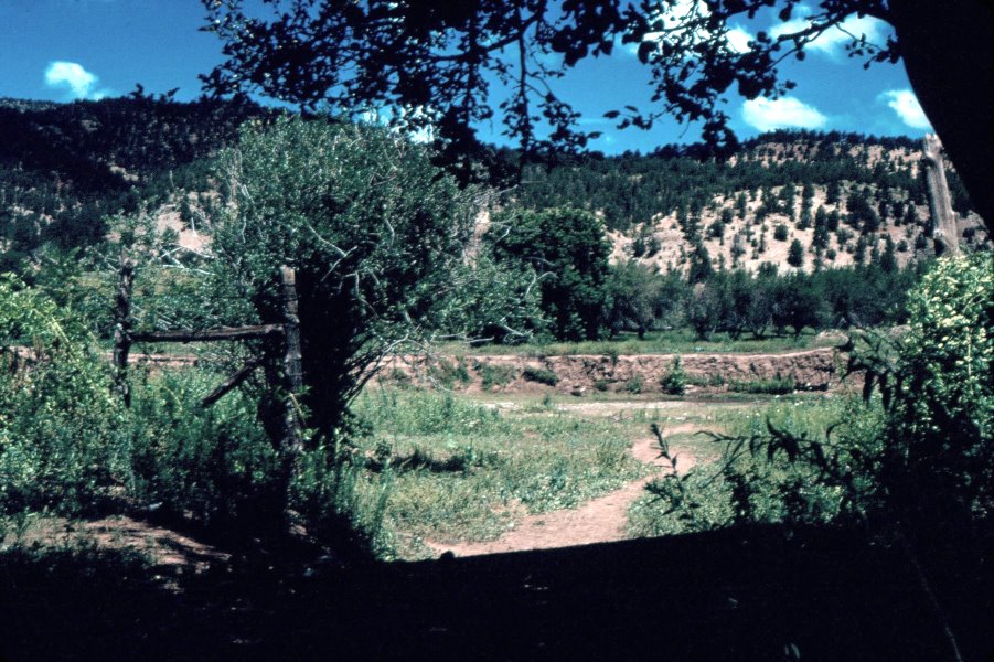 The Ruidoso River below the Hidden Valley Fruit Farm, August 1972